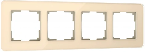 Рамка на 4 поста Elite (айвори, стекло) Werkel W0042443 (a057885)