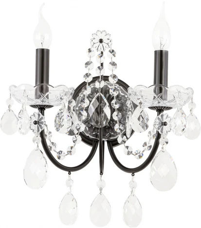 Бра Crystal Lux ODELIS AP2 BROWN (220V, подвески, подсвечник, свеча)