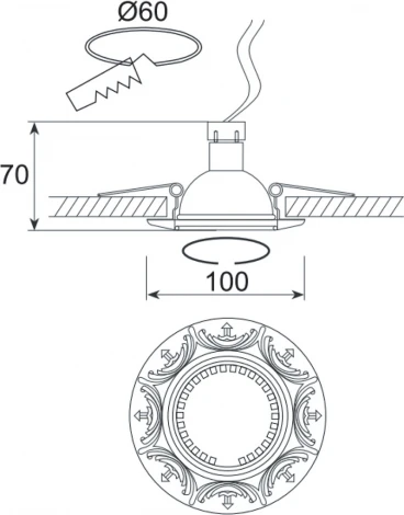 Встраиваемый точечный светильник Donolux N1553 N1553-Chrome (220V, круглые)