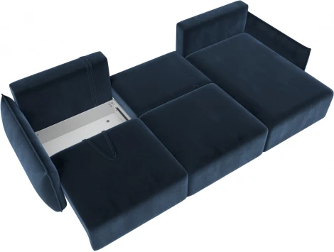 Диван угловой Лига-051 НПБ Лонг угол универсальный Лига Диванов (Велюр) арт.128666