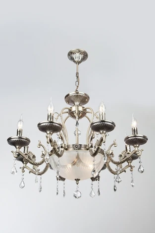 Подвесная люстра Eurosvet 22585 22585/8+3 античная бронза