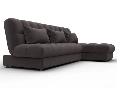 Диван угловой Лига-116 НПБ угол правый (ДСП,ЛДСП,Велюр/Коричневый) Лига Диванов 136955