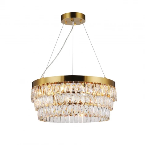 Подвесная люстра Favourite Magnitudo 2206-12P (хрусталь, на тросе, кольцо)