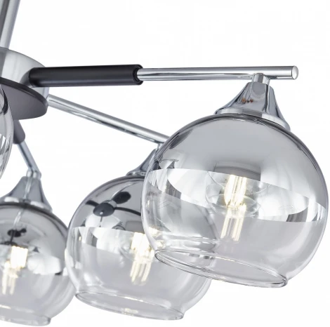 Потолочная люстра на штанге Arte Milano Napoli-9354 339354/8 CR+BK (220V)