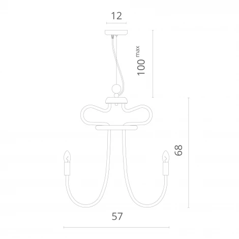 Подвесная люстра Divinare Donna 2718/04 LM-12