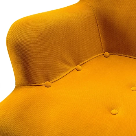 Кресло Хайбэк желтый/венге R-Home арт.4101060120h_Sun_венге