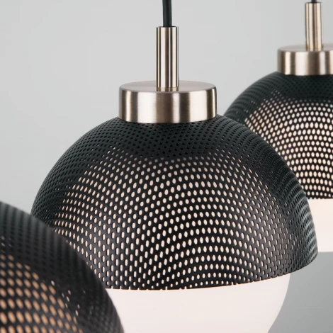 Подвесной светильник Eurosvet Nocciola 50106/3 античная бронза/черный (220V, на проводе, шарики)