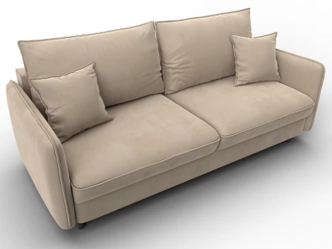 Диван прямой Лига-064 НПБ (ДСП/Дерево/Велюр/Бежевый) Лига Диванов 134775