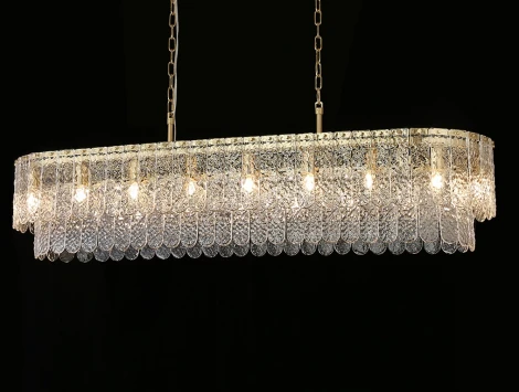 Подвесная люстра Newport 8370 8370/140 C oval brass (220V, на цепи)