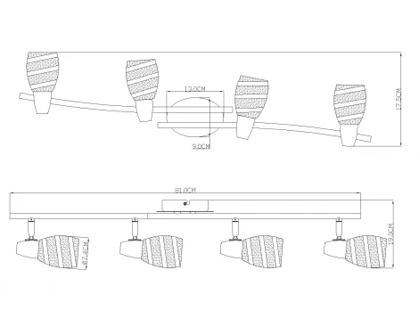 Спот на штанге Globo 54985-4 (220V, круглые)