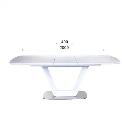 Стол Top Concept обеденный Monroe, раскладной (160+40 см) испанская керамика белая