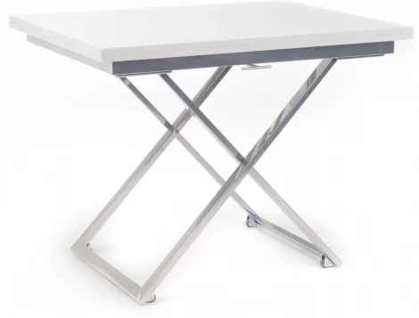 Стол-трансформер Левмар Compact D78/S59 белый/ опоры серебро