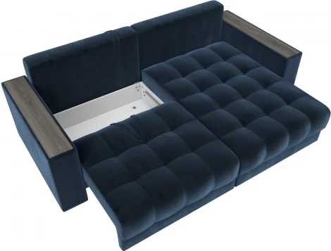 Диван угловой с декором Лига-049 НПБ Лига Диванов (Велюр) арт.128473