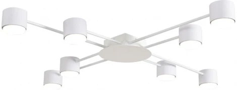 Потолочная люстра на штанге Lumion Benua 8305/8C белый, металл/акрил GX53 LED 8*7W 220V