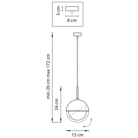 Подвесной светильник Lightstar Dafne 815514 (220V, на проводе, шар)
