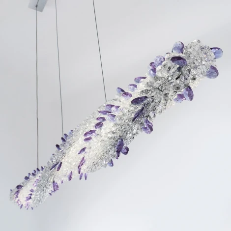 Подвесной светильник светодиодный хрустальный с пультом с регулировкой цветовой температуры и яркости Modelux MODESTYLE MS.5007.1000 CR