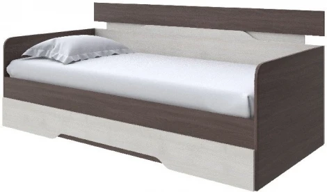 Без бренда Кровать-Софа Milton (ЛДСП Ясень Шимо Темный/Дуб Шамони светлый) 80x190