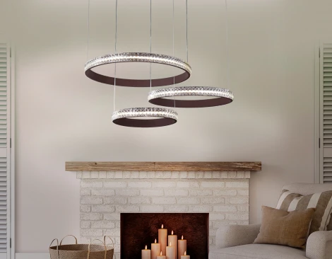 Подвесной светильник Ambrella Acrylica FA6162 (регулировка яркости, LED, 220V, пульт управления, на проводе, кольцо)