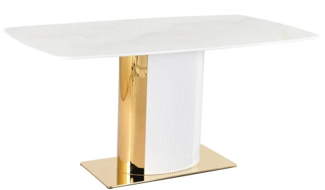 Стол обеденный IST-CASA Барнео BS1802-160GR, 160х90х76 см, светло-серый/золото