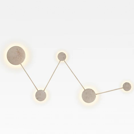 Настенный светильник Odeon Light Travertino 6625/25WL IP20 LED 25W 3000K 220V бежевый/металл/травертин (круглые)