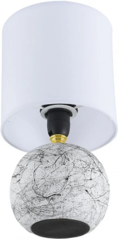 Настольная лампа Lumion Vilana 8166/1T белый, керамика/текстиль E14 1*40W 220V (выключатель, круглые)