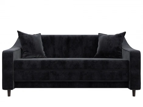 Диван прямой Лига-071 (ЛДСП,Брус,Фанера/Дерево/Велюр/Темно-серый) Лига Диванов 129777