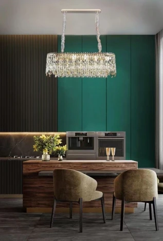 Подвесная люстра Fluorite The Empress FL1062-21P (220V, хрусталь, на цепи, круглые)