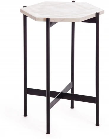 Столик кофейный Secret De Maison FENDY (mod. 11980) алюминиевый сплав/мрамор, 38*38*53 см, античная медь Tetchair 15859