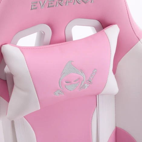 Геймерское кресло Everprof Katana Экокожа Розовый арт.EP Katana PU White Pink