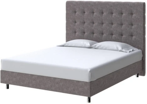 PROxSON Кровать Madrid Boxspring Standart (Ткань: Велюр Gratta 7 Жареный миндаль) 80x200