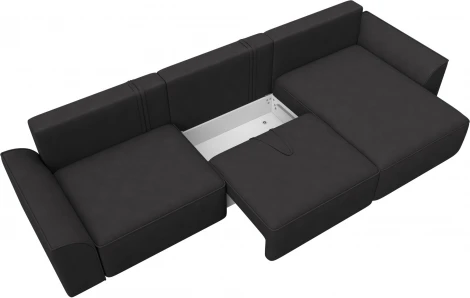 Диван угловой Лига-048 НПБ лонг Лига Диванов (Замша) арт.128506