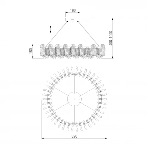 Подвесная люстра светодиодная Bogate's Farfalla 90375/1 (220V, на тросе)