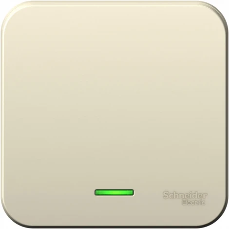 Выключатель накладной одноклавишный с подсветкой (молочный) Systeme Electric Blanca BLNVA061102