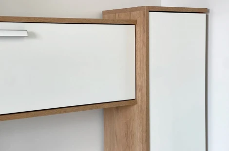 Мини-стенка Токио, цвет дуб крафт золотой/белое дерево Mebelson (арт.CTV-010.2563)