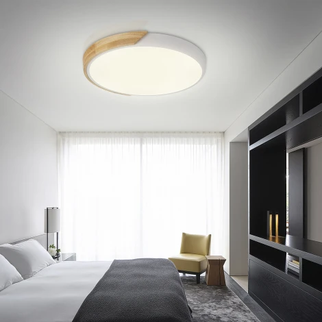 Потолочный светильник светодиодный Natali Kovaltseva Scandinavian LED LAMPS 81181 с пультом ДУ, моб. приложением 120W, белый, LED