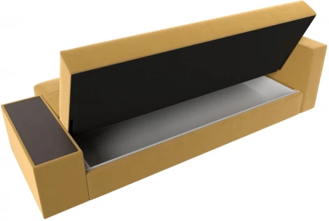 Диван-книжка Лига-020 стол слева (Желтый,Коричневый/Микровельвет) Лига Диванов арт.118495L