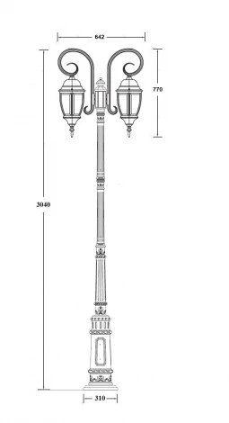 Наземный фонарь Oasis Light ARSENAL L 91210LA 18 E7 Bl