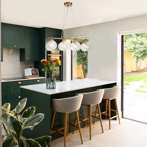 Подвесной светильник Escada Soprano 645/4PL 4х40Вт Е14, металл/стекло, бронза (220V, на тросе)