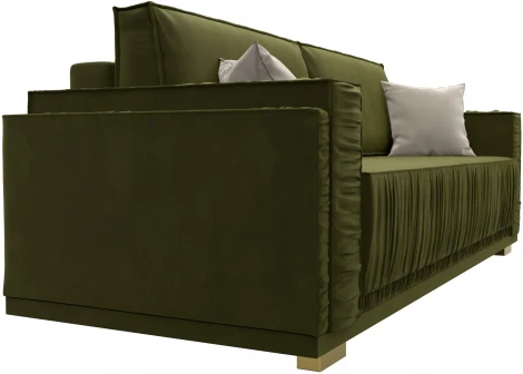 Диван прямой Лига-044 (Зеленый,Бежевый/Микровельвет) Лига Диванов арт.122259