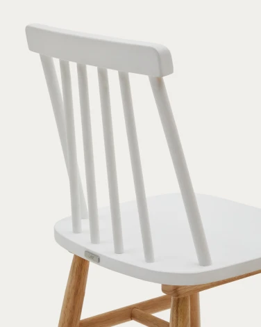 Детский стул Kristie из массива каучукового дерева с белой и натуральной отделкой La Forma (ex Julia Grup) арт.103478