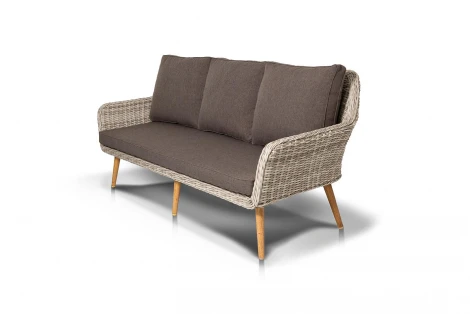 Диван из искусственного ротанга трехместный, цвет бежевый 4SIS Прованс YH-SYH272W-S3 beige