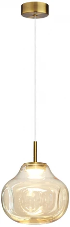 Подвесной светильник Odeon Light Vaso 5097/4L античн.бронза/янтарный/металл/стекло LED 4W 4000K (220V, на проводе)