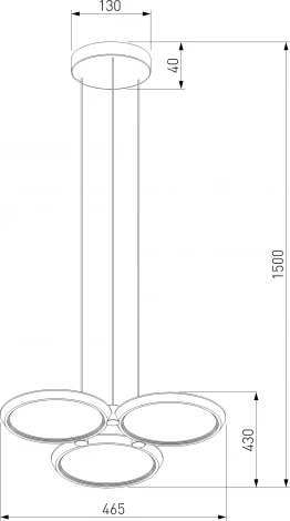 Подвесной светильник Eurosvet Crespella 90034/3 золото (LED, 220V, на проводе)