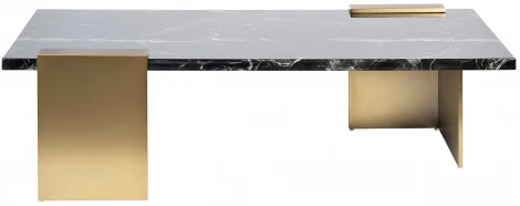 Журнальный стол Garda Decor 33FS-CT1470-BBS (Бронзовый/Черный)