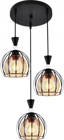 Подвесной светильник Reluce 03061-0.9-03 BK+GOLD (220V, на проводе)