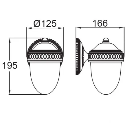 Настенный фонарь уличный Oasis Light W2402 Bl