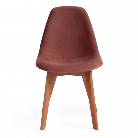 Стул CINDY SOFT (mod. C1021F1) коралловый (HLR 44)/натуральный (вельвет/дерево)