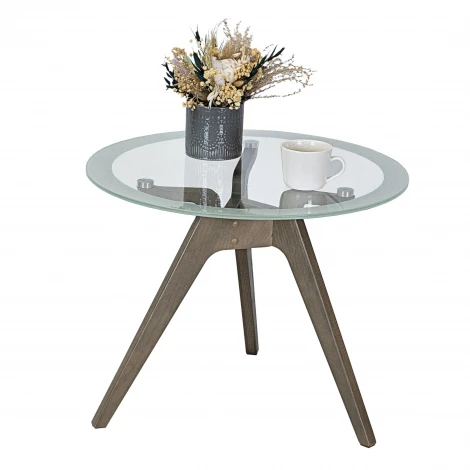Стол журнальный Рилле 449 шимо/стекло прозрачное Mebelik 009587