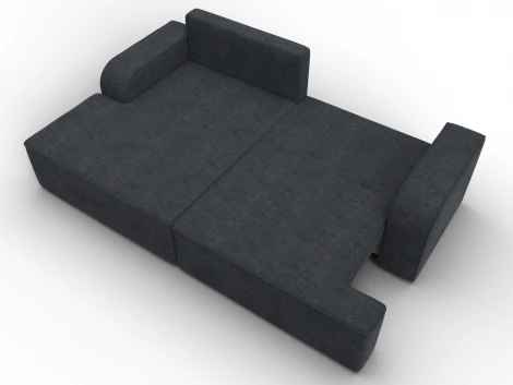 Диван угловой Лига-120 угол левый (ДСП,Брус,Фанера,ЛДС,Велюр/Темно-серый) Лига Диванов 137293L
