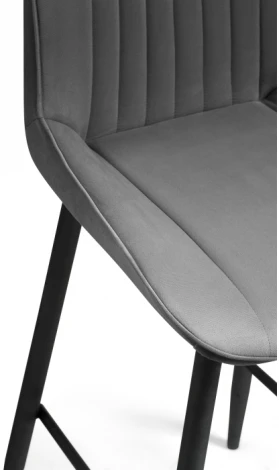Полубарный стул Notta Седа К крутящийся темно-серый / черный 520601